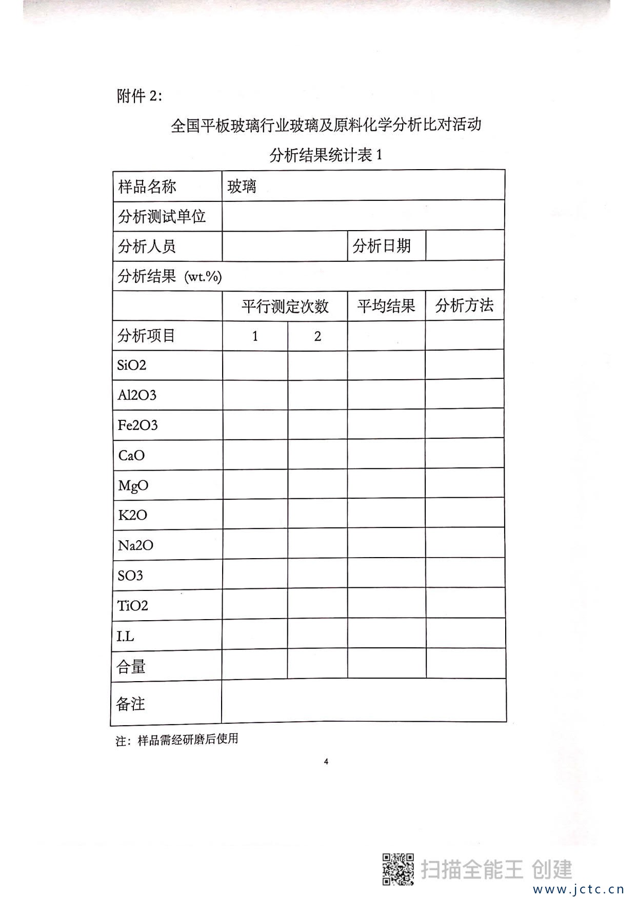 關(guān)于開展第二屆全國平板玻璃行業(yè)原料化學分析對比活動的通知_4.jpg